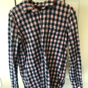 Women’s J. Crew Gingham Pullover Button Up